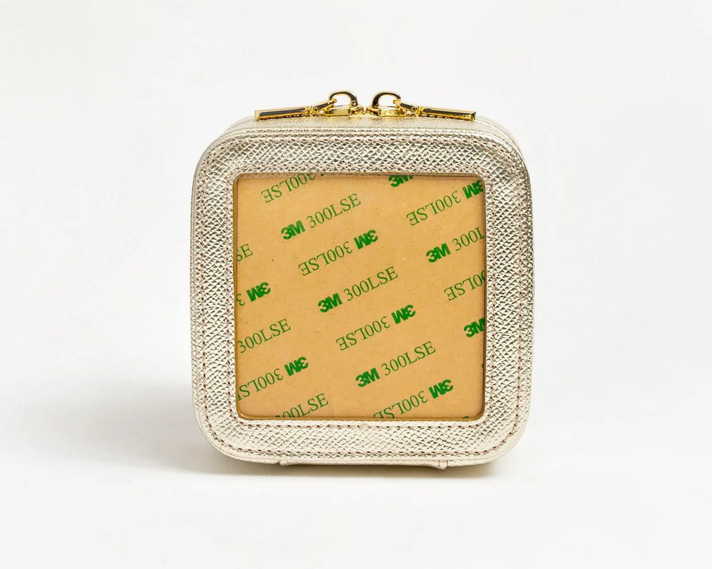 4" Jewelry Boxes Velvet - Gold Palm