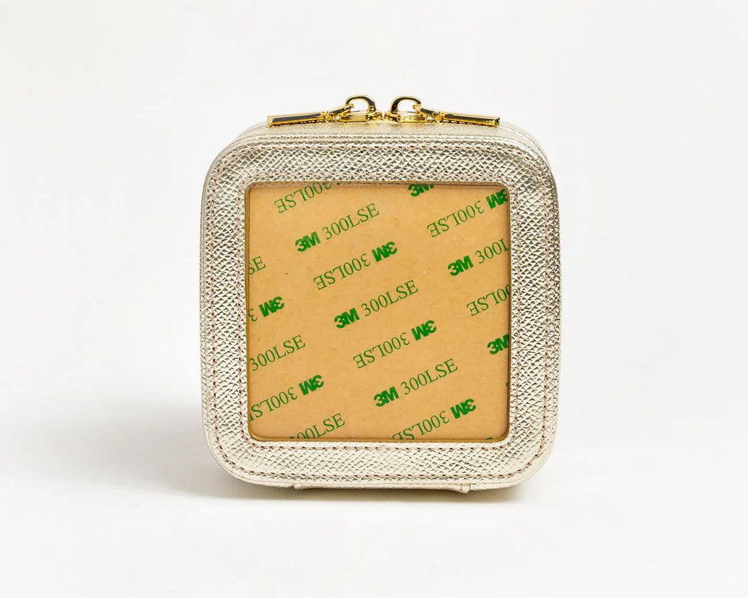 4" Jewelry Boxes Velvet - Gold Palm