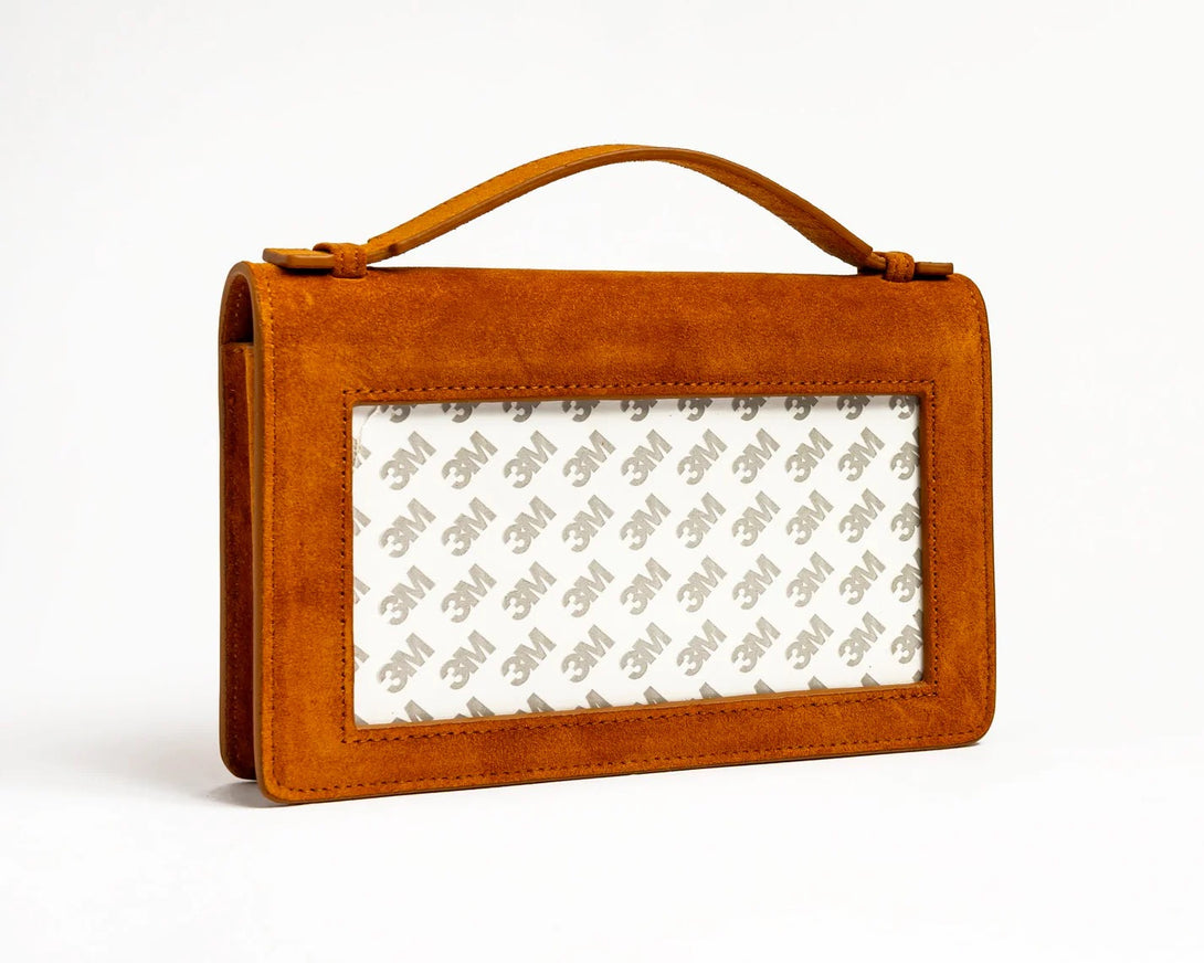 The Everyday Clutch - Suede with Gold Chain