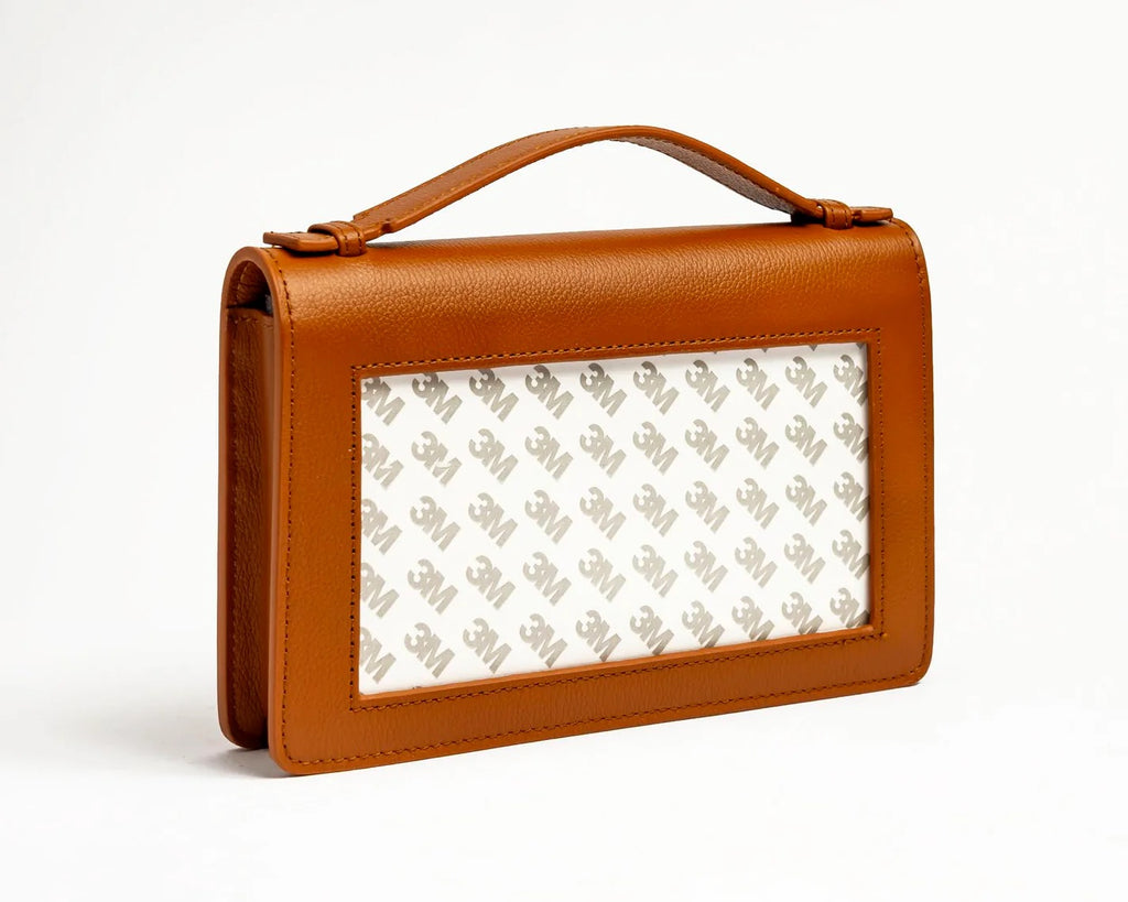 The Everyday Clutch - Cognac with Gold Chain
