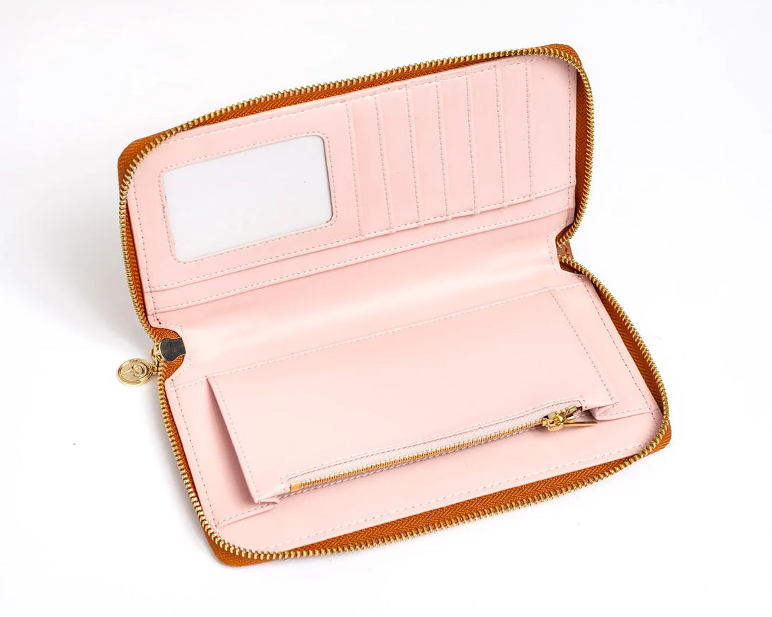 All-in Wallet Cognac/Pink