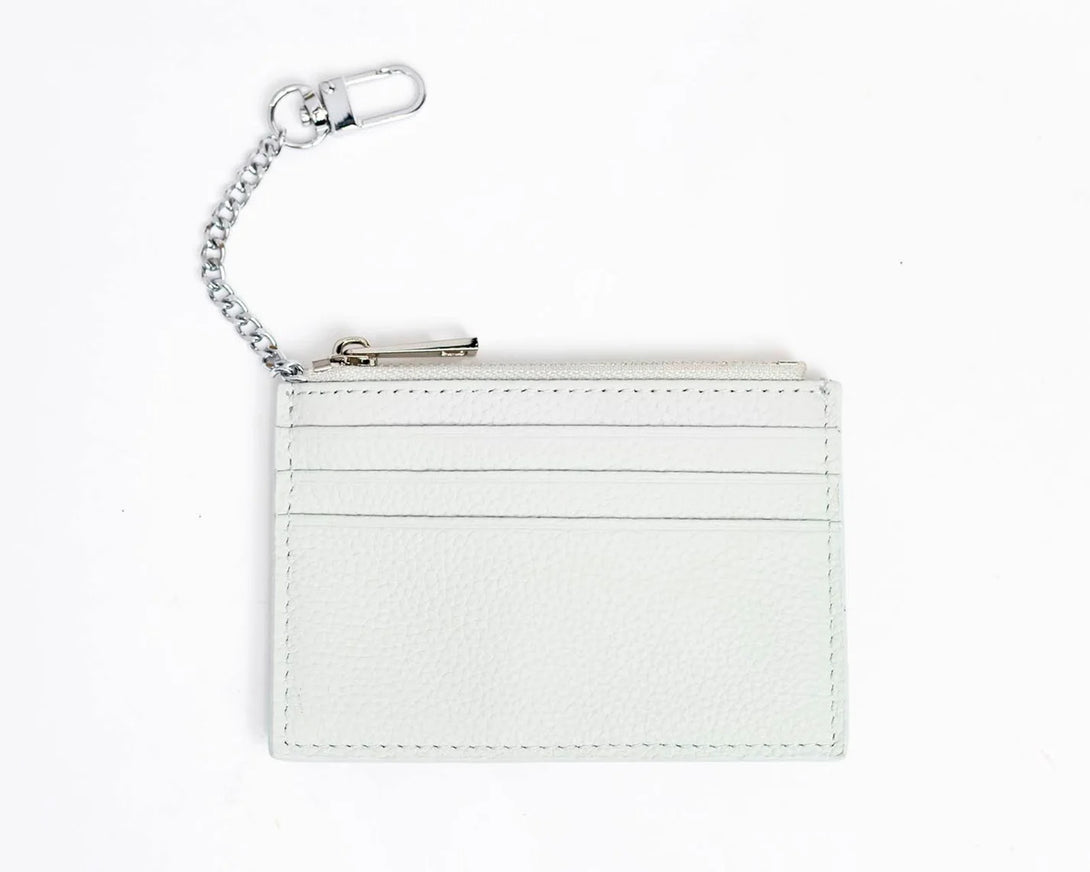 Every Day Wallet - Ice Blue with Silver Chain