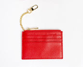 Every Day Wallet - Red with Gold Chain