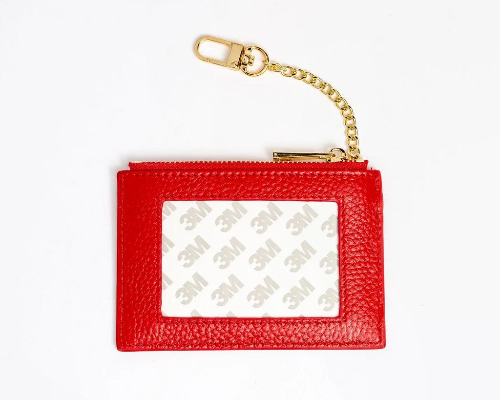 Every Day Wallet - Red with Gold Chain