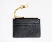 Every Day Wallet - Black with Gold Chain