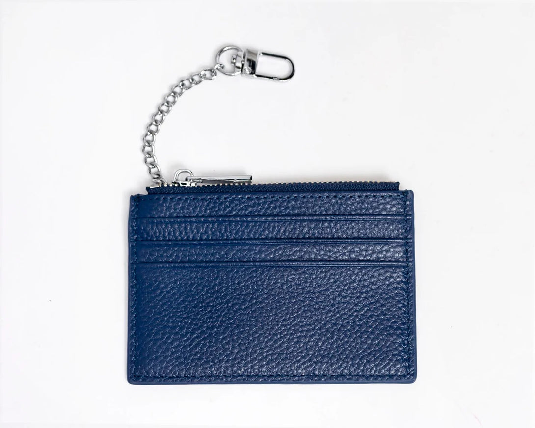 Every Day Wallet - Royal Blue with Silver Chain