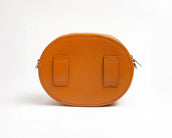 On The Go Oval Bag Cognac with Silver Hardware (Large)