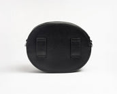 On The Go Oval Bag Black with Silver Hardware (Large)