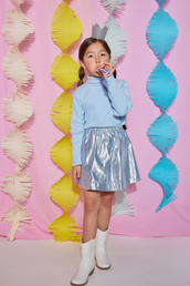 Circle Skort Icicle Metallic