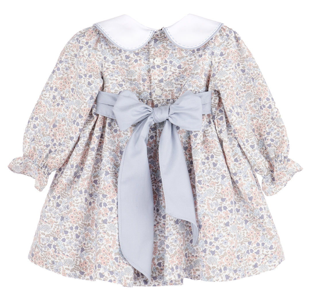 Sweater Weather Pleat Dress Blue Floral