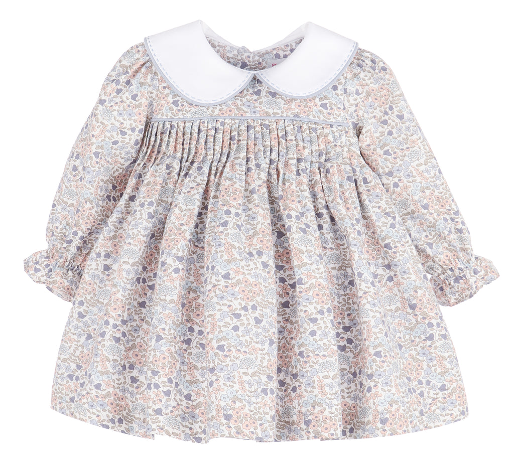 Sweater Weather Pleat Dress Blue Floral