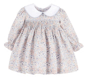 Sweater Weather Pleat Dress Blue Floral