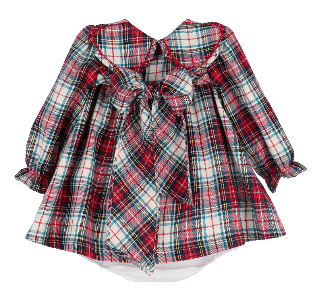 Gingerbread Plaid Petal Float Dress