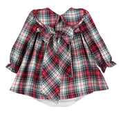Gingerbread Plaid Petal Float Dress