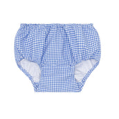 Baby Blue Micro Gingham Diaper Cover