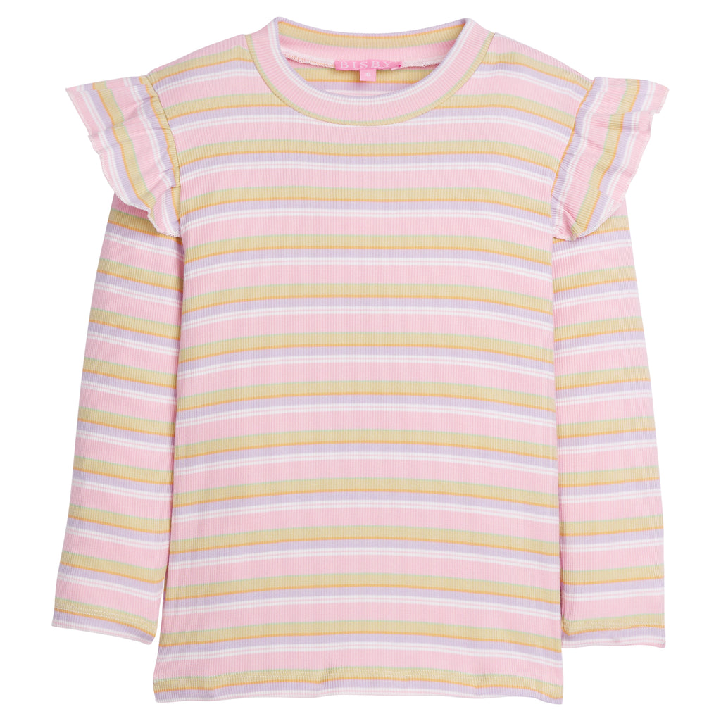 Sadie Top -Pastel Stripe