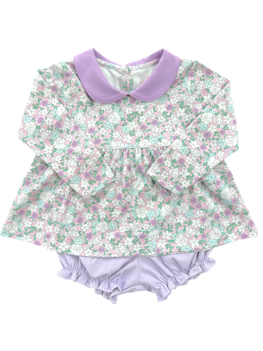 Sally Knit Bloomer Set Lavender Floral