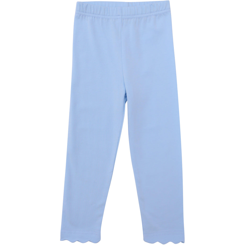 Scallop Leggings Light Blue