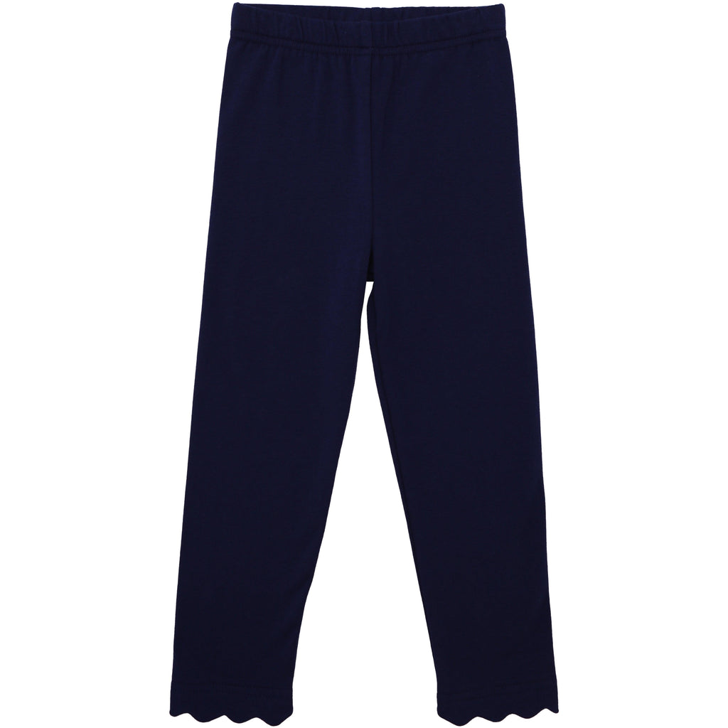Scallop Leggings Navy