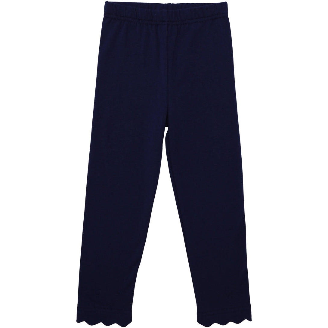 Scalloped Leggings - Navy PRE-ORDER