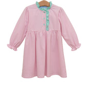 Scarlett Dress -Light Pink Stripe/Mint PRE-ORDER
