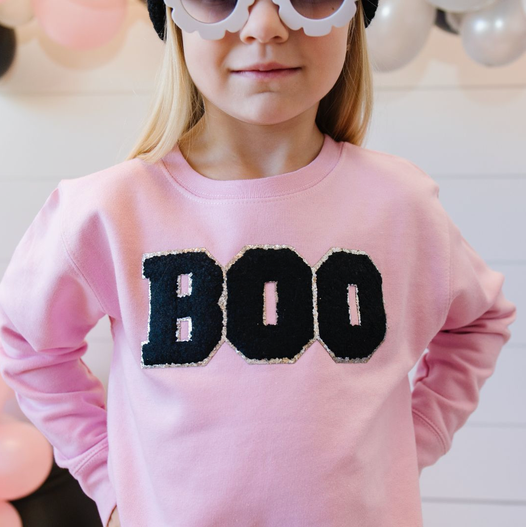 Boo Patch Halloween Sweatshirt