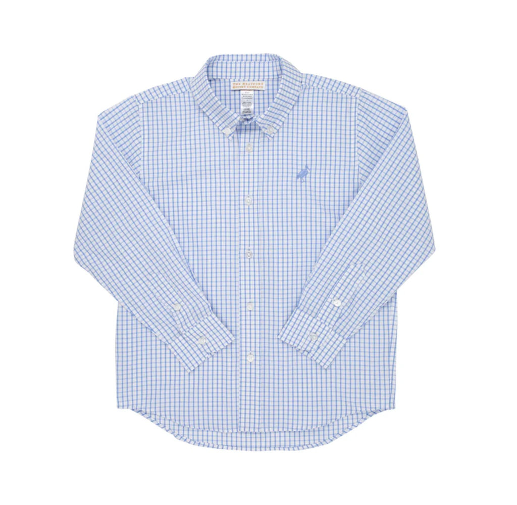 Dean's List Dress Shirt Park City Periwinkle Windowpane