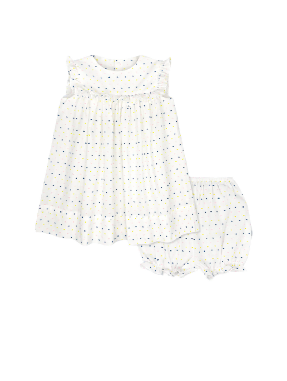 Dreaming Dress in Spring Blue Swiss Dot