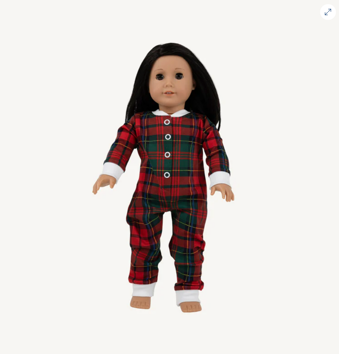 Dollys Night Night Jersey Knit Paces Mill Plaid