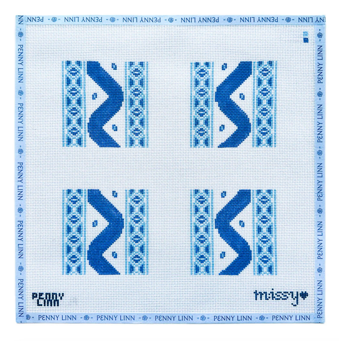 Ikat Coaster Set - Blue