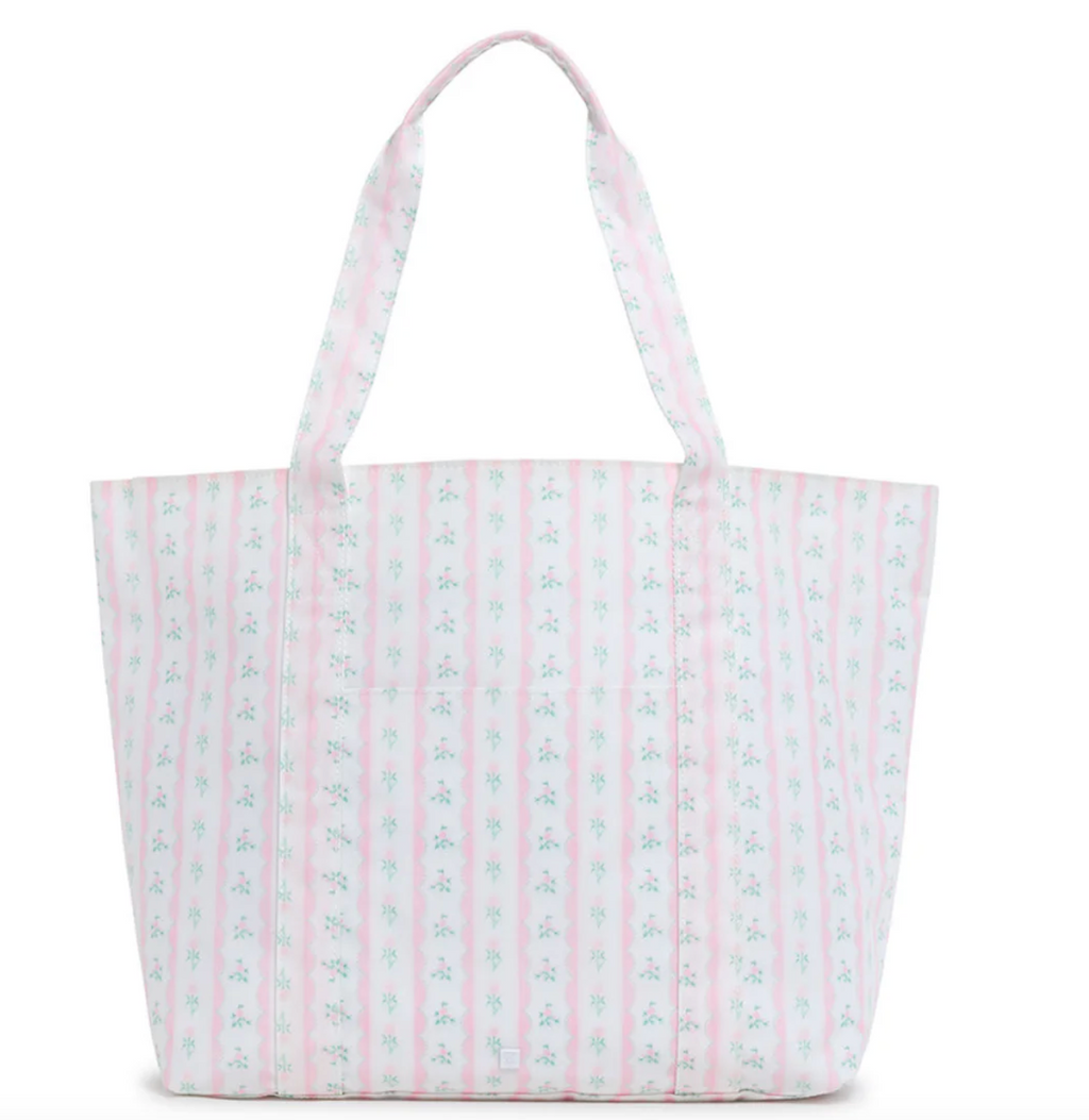 Jumbo Extra Large Tote - Ribbon Floral Pink