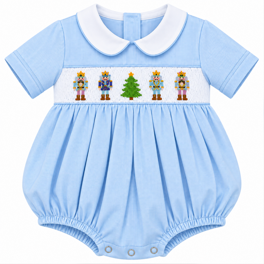 Blake Smocked Bubble - Nutcracker