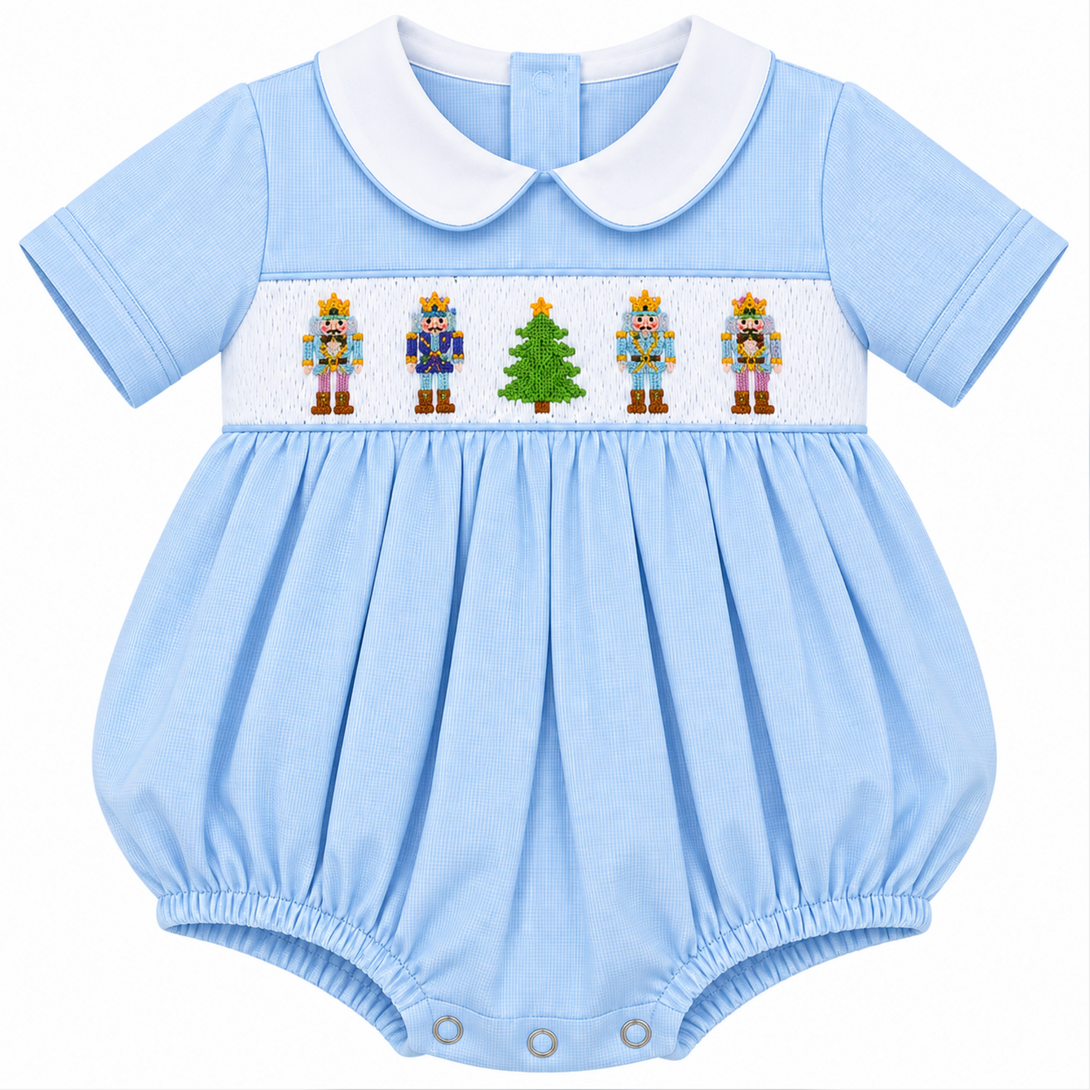 Blake Smocked Bubble - Nutcracker