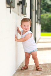 Shepherd Diaper Set Light Blue Bitty Dot  PRE-ORDER