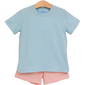 Shepherd Short Set Coral Stripe with Light Blue PRE-ORDER