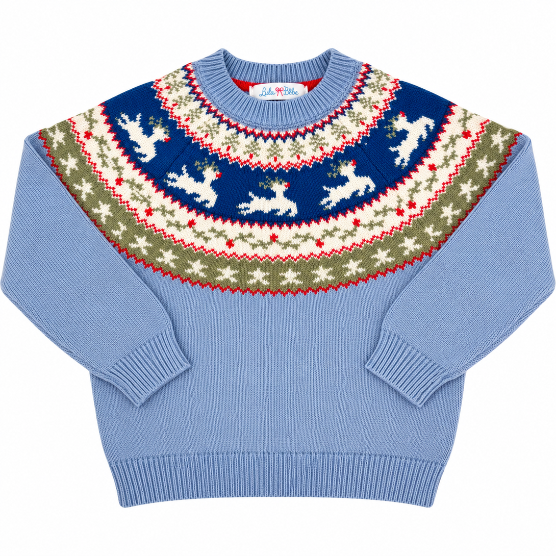 Ryan Sweater - Blue Reindeer