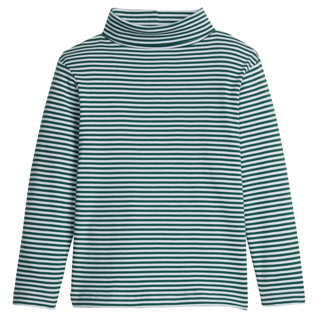 Striped Turtleneck Hunter Green