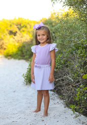 Suzy Skort in Lavender Stripe