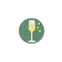 Key Fob Champagne Glass Canvas
