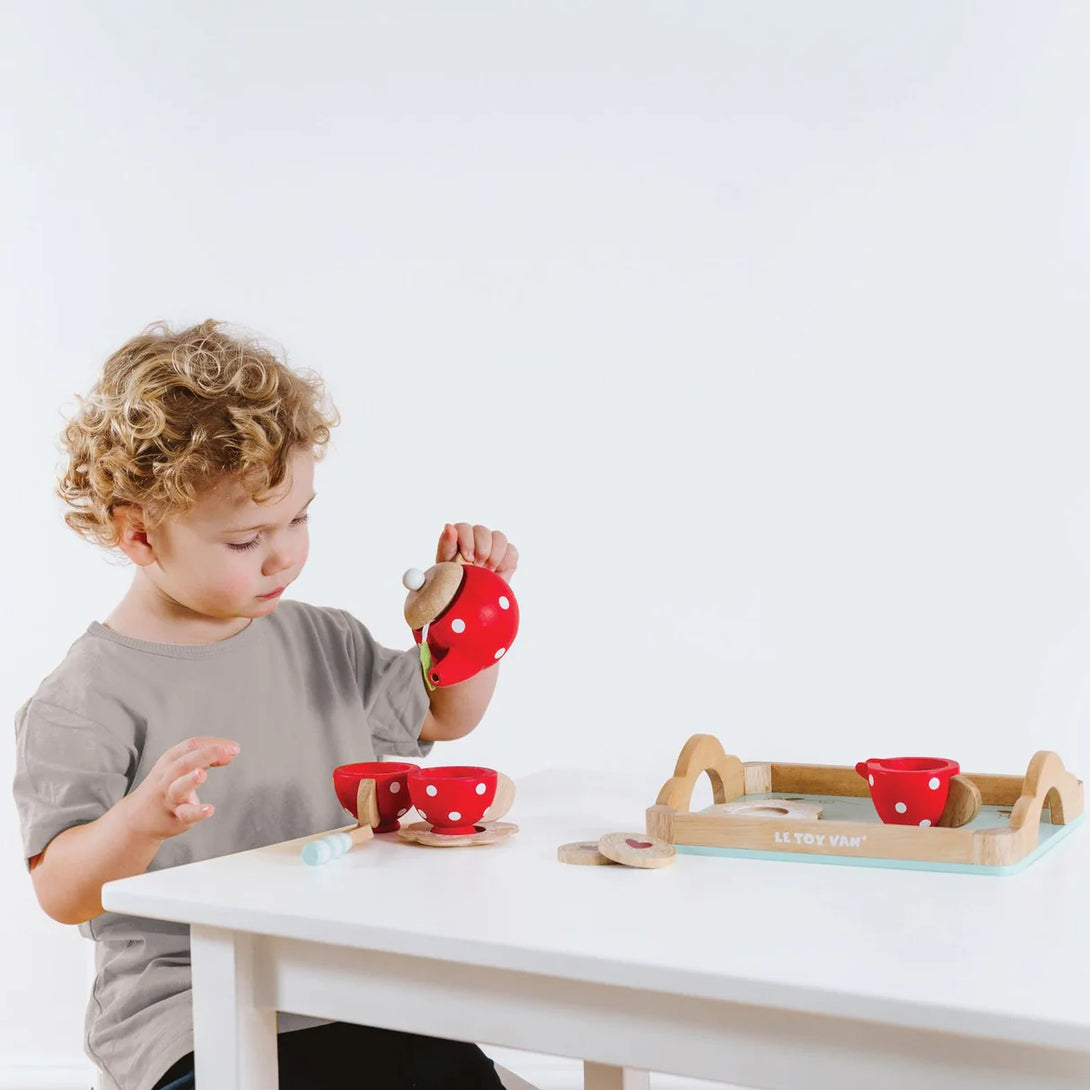 Wooden Honeybake Tea Set and Tray