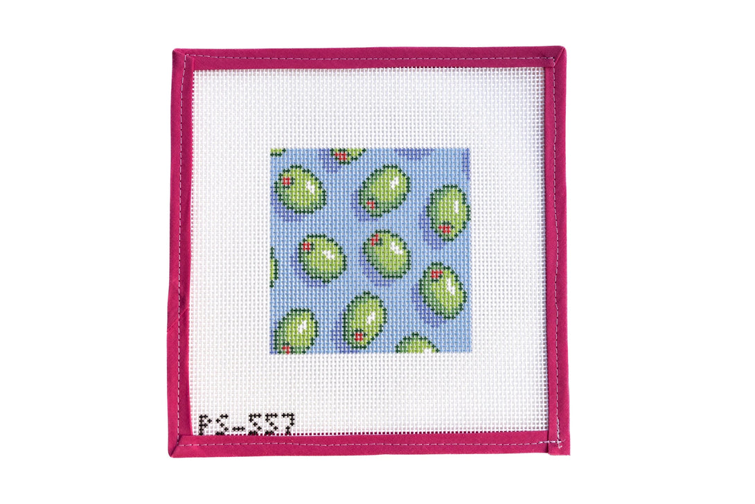 Olive Coaster Needlepoint Canvas