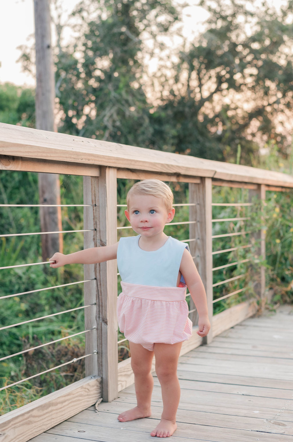 Thomas Bubble in Coral Stripe and Light Blue PRE-ORDER