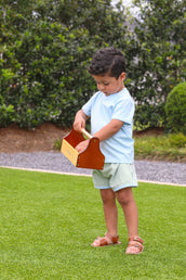 Thomas Short Set in Green Stripe Light Blue PRE-ORDER