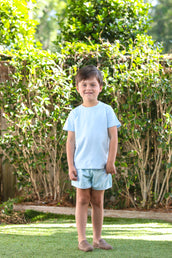 Thomas Short Set in Mint Stripe & Light Blue