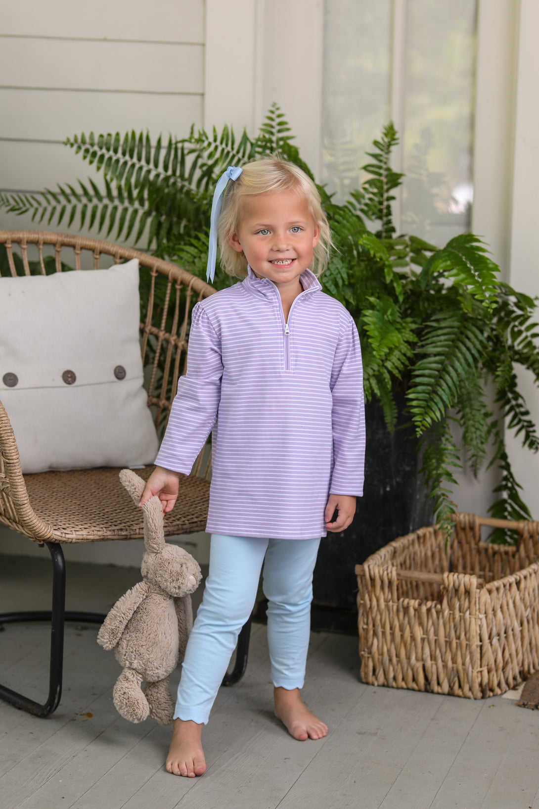 Tori Pullover Lavender Stripe