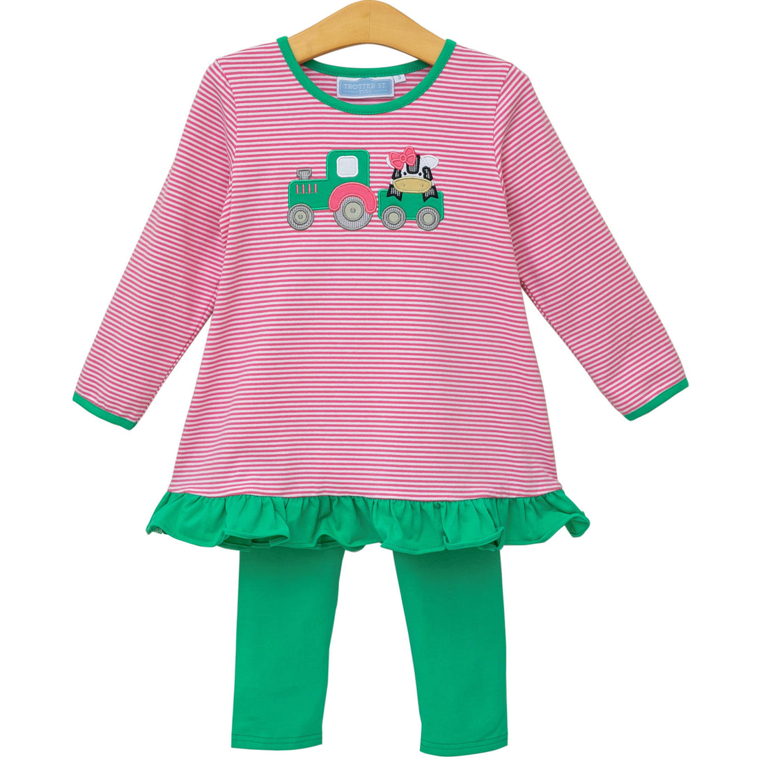 Tractor Ruffle Pant Set