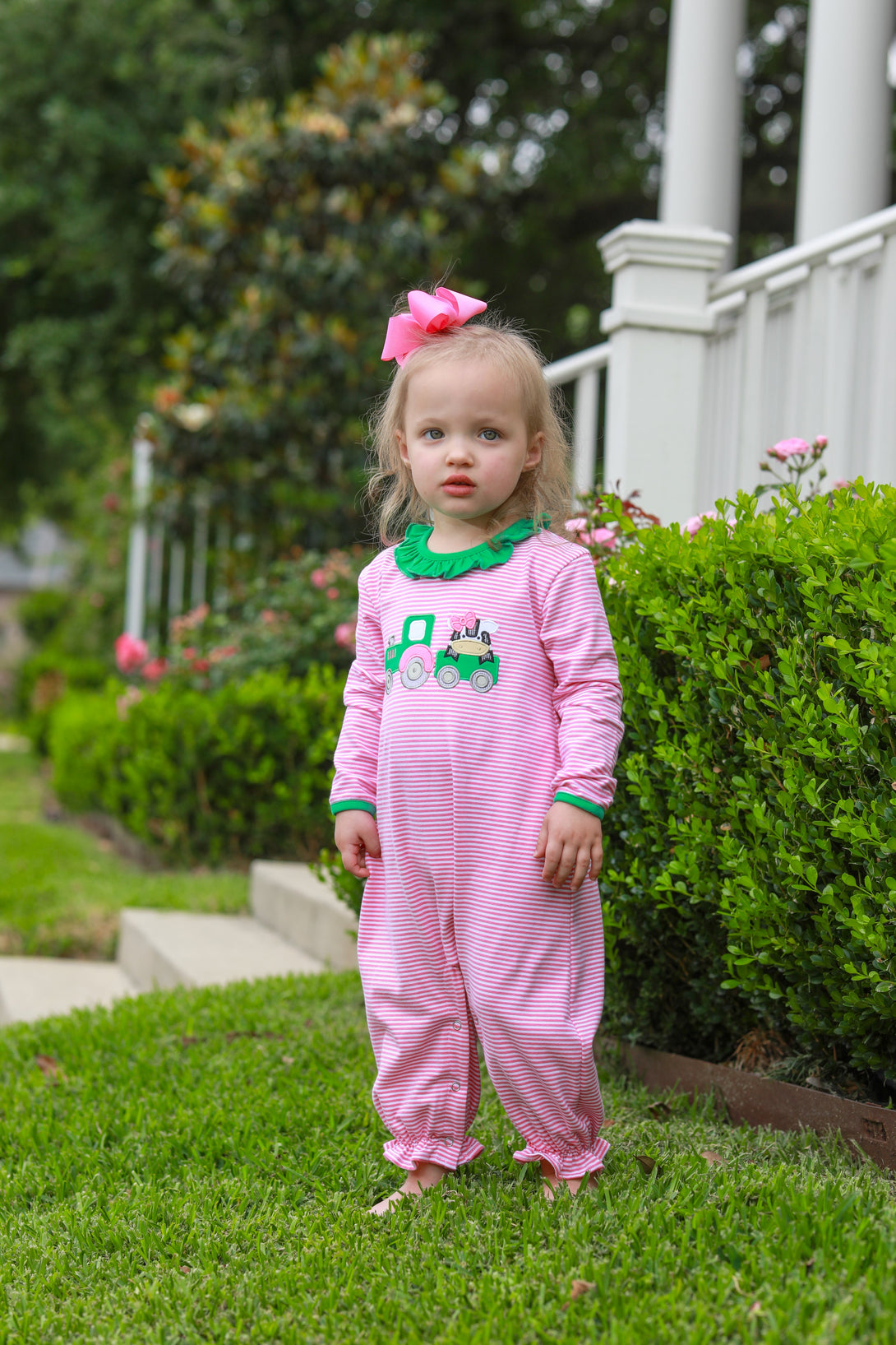 Tractor Ruffle Romper