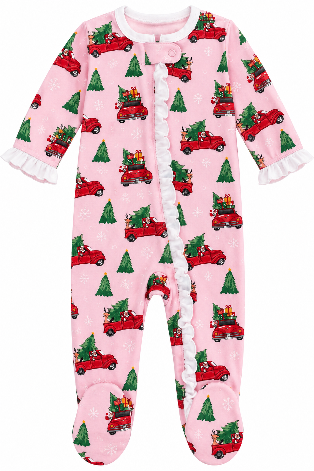 Christmas Tree Girl Footie