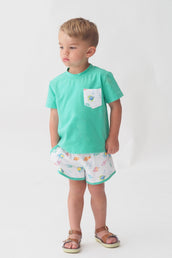 Fish Frenzy Boy Short Set