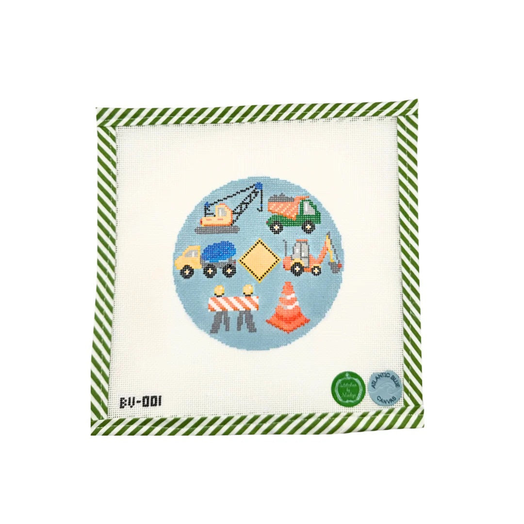 Construction Zone Needlepoint Canvas